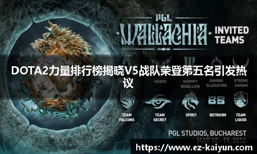 DOTA2力量排行榜揭晓V5战队荣登第五名引发热议
